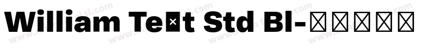 William Text Std Bl字体转换
